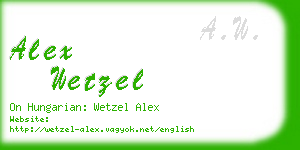 alex wetzel business card